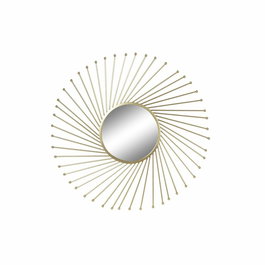 Miroir mural DKD Home Decor Doré 84 x 2,5 x 84 cm
