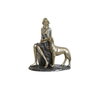 DKD Home Decor Figurine Décorative Femme Bleu Doré