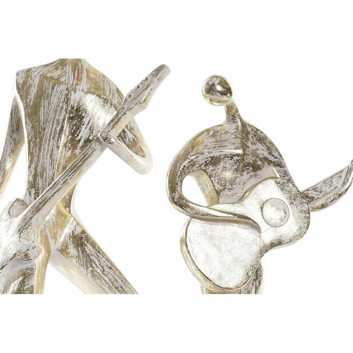 DKD Home Decor Figurine Décorative Musicien Doré (Lot de 2) DKD Home Decor Figurine Décorative Musicien Doré (Lot de 2)