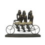 Figurine Décorative DKD Home Decor Singe Tricycle Noir Doré Métal Résine Colonial (40 x 9 x 31 cm)