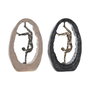 DKD Home Decor Figurine Décorative Personnes Noir Doré (2 Unités)