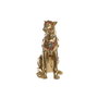 DKD Home Decor Figurine Décorative Léopard Résine Colonial Doré (Lot de 2)