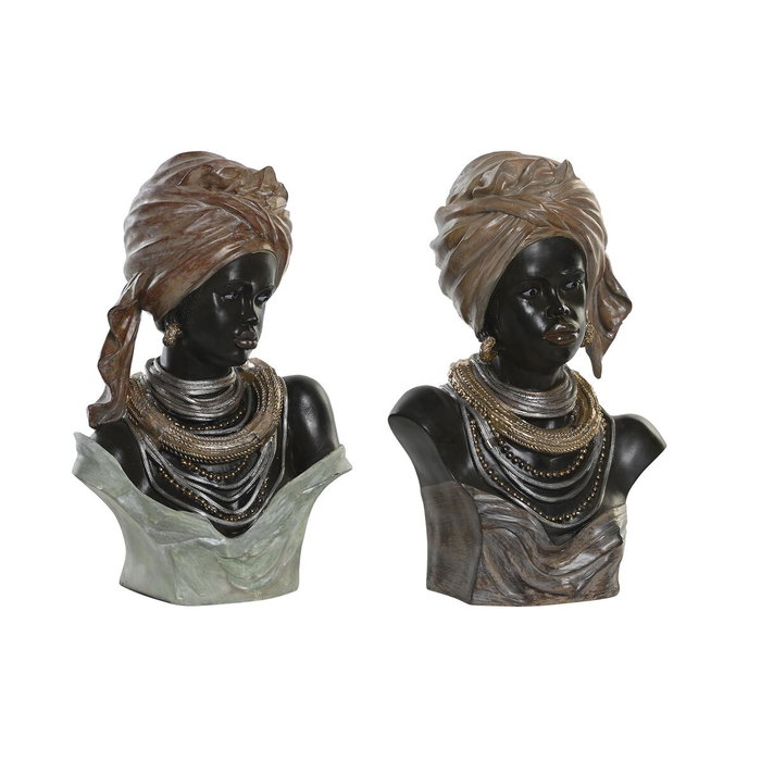 Figurine Décorative DKD Home Decor 26 x 17 x 40 cm Noir Beige Colonial Africaine (2 Unités) Figurine Décorative DKD Home Decor 26 x 17 x 40 cm Noir Beige Colonial Africaine (2 Unités)