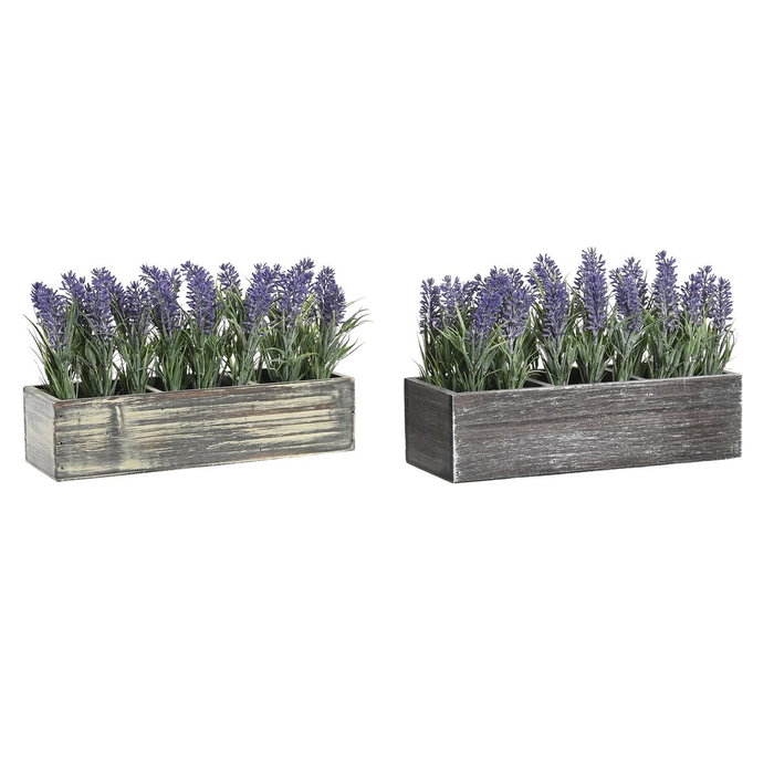 Plante décorative DKD Home Decor Bois Polyéthylène 32 x 14 x 19,5 cm (2 Unités) Plante décorative DKD Home Decor Bois Polyéthylène 32 x 14 x 19,5 cm (2 Unités)
