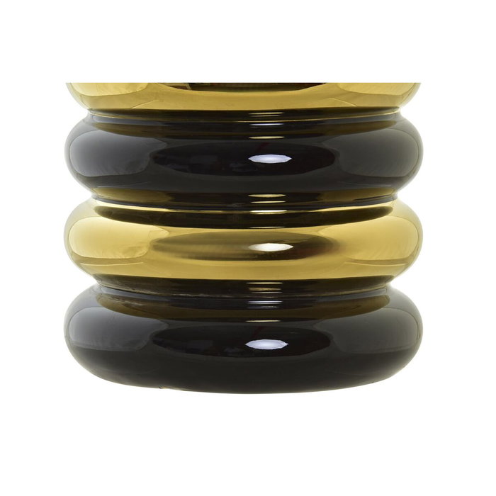 DKD Home Decor Vase en Porcelaine Noir et Doré Moderne 15 x 15 x 29 cm