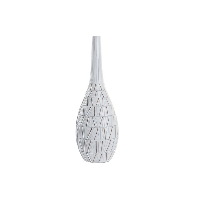 DKD Home Decor Vase Blanc Résine Moderne (18 x 18 x 50 cm) extra_info:{} DKD Home Decor Vase Blanc Résine Moderne (18 x 18 x 50 cm) extra_info:{}