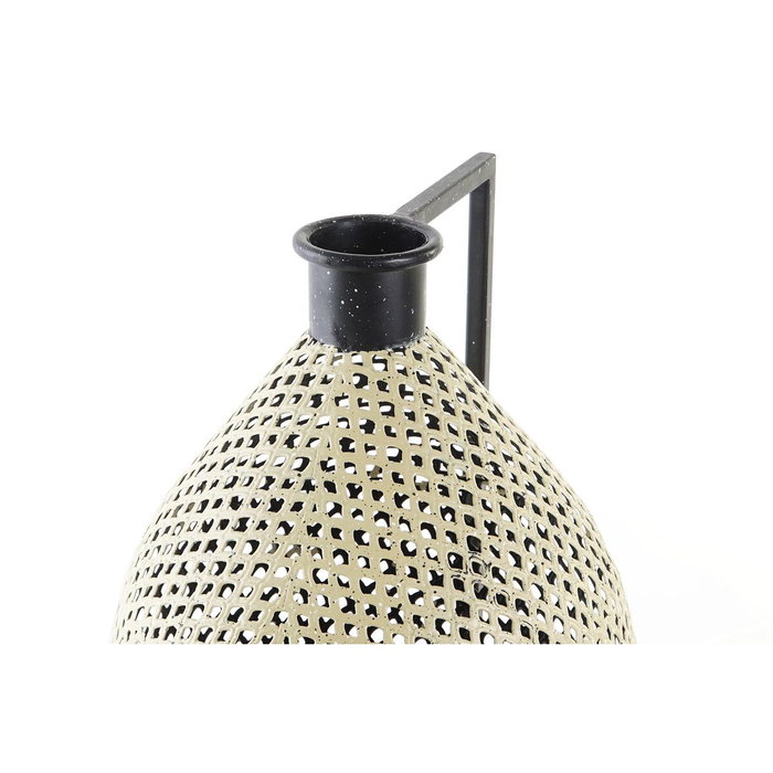 Vase DKD Home Decor Noir Métal Marron Marron Clair (26 x 26 x 39 cm)