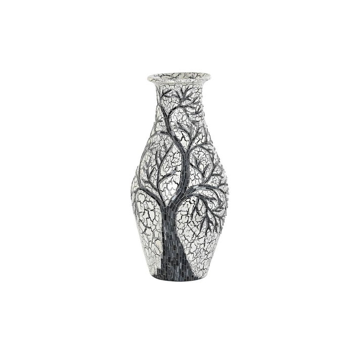 DKD Home Decor Vase Arbre Blanc et Noir en Verre et Terre cuite 29 x 29 x 60 cm DKD Home Decor Vase Arbre Blanc et Noir en Verre et Terre cuite 29 x 29 x 60 cm