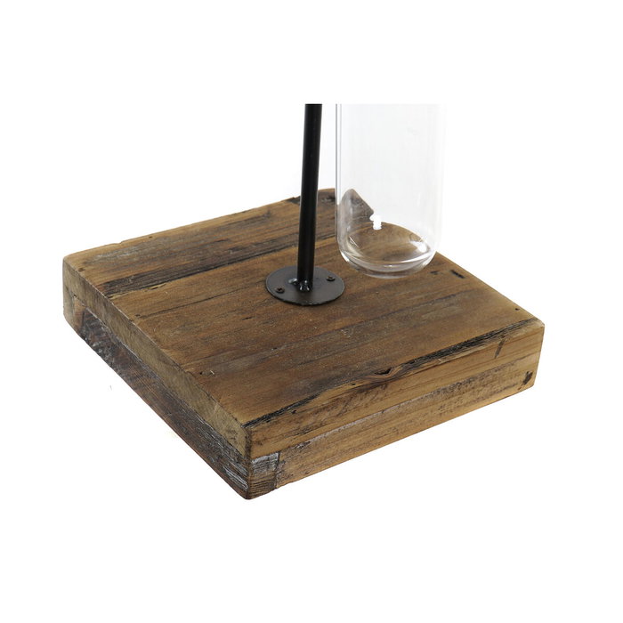 Bougeoir DKD Home Decor Verre Noir Métal Bois Marron 20 x 20 x 36 cm Bougeoir DKD Home Decor Verre Noir Métal Bois Marron 20 x 20 x 36 cm