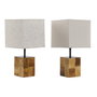 DKD Home Decor Lampe de bureau Sapin et Métal (Lot de 2 unités)