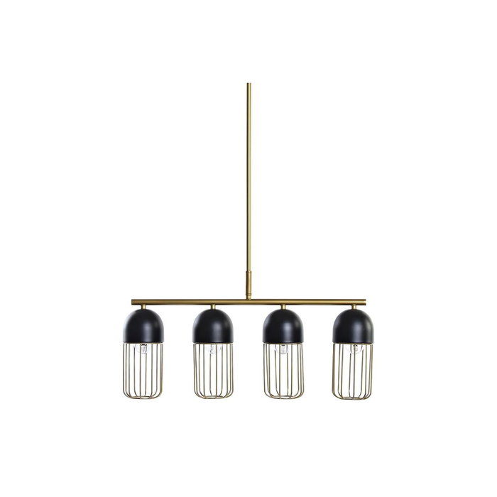 Suspension DKD Home Decor Noir Doré 220 V 50 W (60 x 11 x 26 cm) Suspension DKD Home Decor Noir Doré 220 V 50 W (60 x 11 x 26 cm)