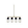 Suspension DKD Home Decor Noir Doré 220 V 50 W (60 x 11 x 26 cm)