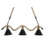 Suspension DKD Home Decor Naturel Noir Métal Corde 50 W (85 x 18 x 20 cm)