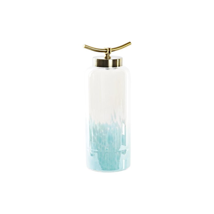 DKD Home Decor Vase Méditerranéen Bleu et Doré en Métal et Verre, 19 x 15 x 41 cm DKD Home Decor Vase Méditerranéen Bleu et Doré en Métal et Verre, 19 x 15 x 41 cm