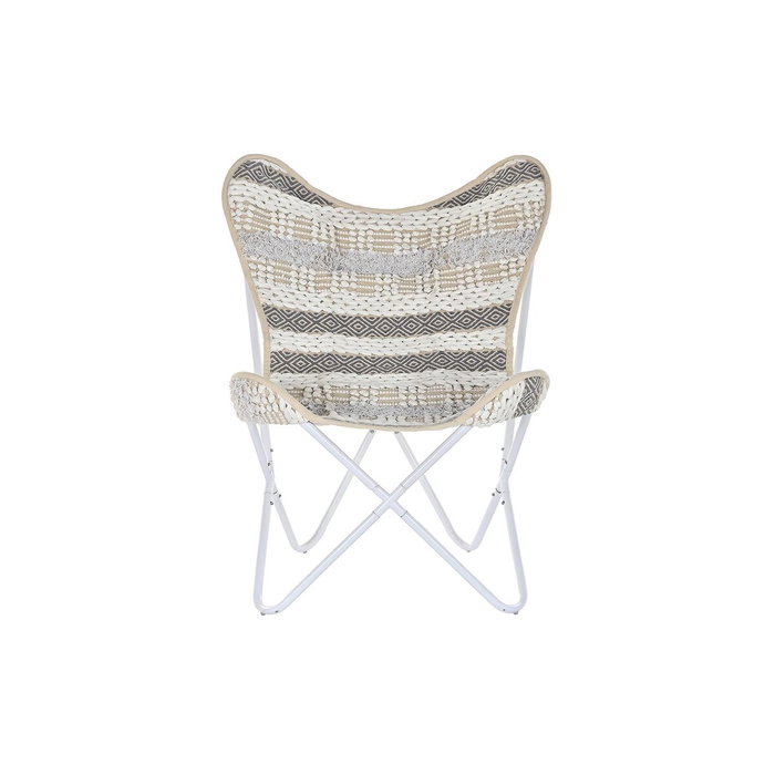 Chaise de jardin DKD Home Decor Blanc Gris 74 x 65 x 90 cm Chaise de jardin DKD Home Decor Blanc Gris 74 x 65 x 90 cm