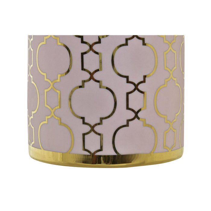 DKD Home Decor Vase Rose Doré Porcelaine Oriental Chrome 14 x 14 x 32 cm