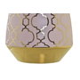 DKD Home Decor Vase Porcelaine Rose Doré Oriental (18 x 18 x 24 cm) reconnissable par son design oriental et ses finitions chrome.