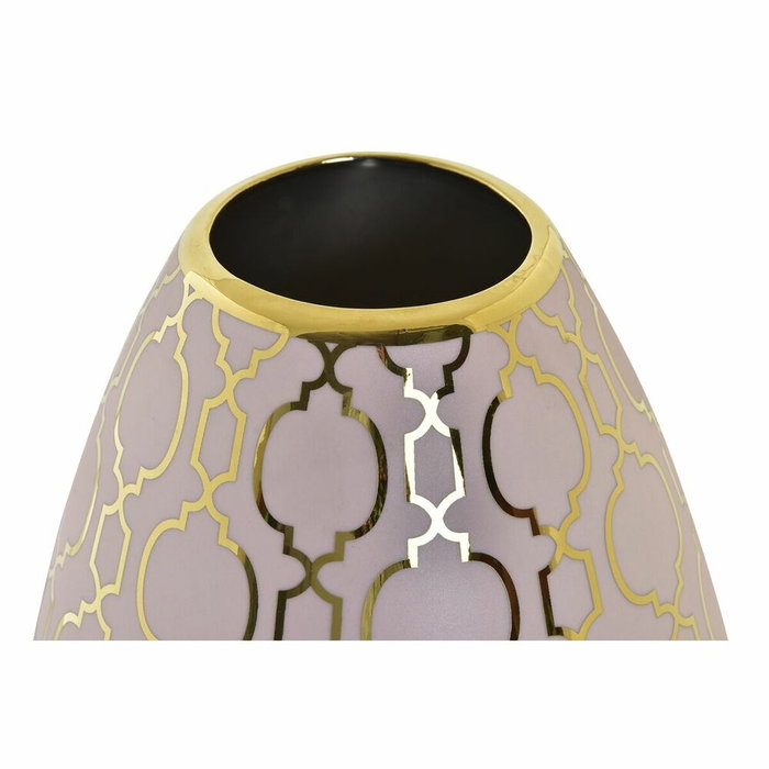 DKD Home Decor Vase Porcelaine Rose Doré Oriental (18 x 18 x 24 cm) reconnissable par son design oriental et ses finitions chrome. DKD Home Decor Vase Porcelaine Rose Doré Oriental (18 x 18 x 24 cm) reconnissable par son design oriental et ses finitions chrome.