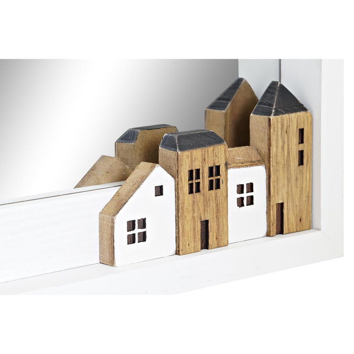 DKD Home Decor Miroir mural Blanc Maisons Urbaine 36 x 4 x 60 cm