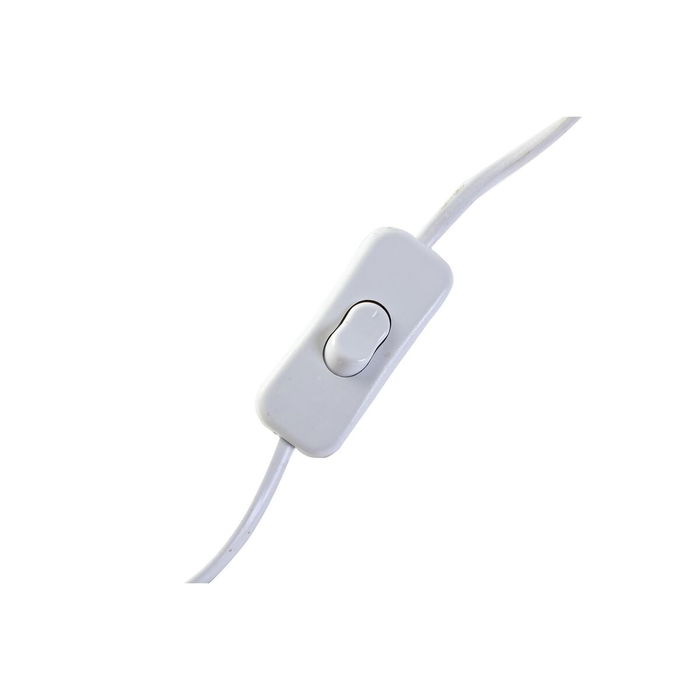 Lampe de bureau DKD Home Decor Blanc Marron Bois de manguier 50 W 220 V 33 x 12 x 41 cm