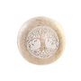 DKD Home Decor Figurine Décorative Arbre Hibou Décapé Blanc Naturel 13 x 13 x 13 cm