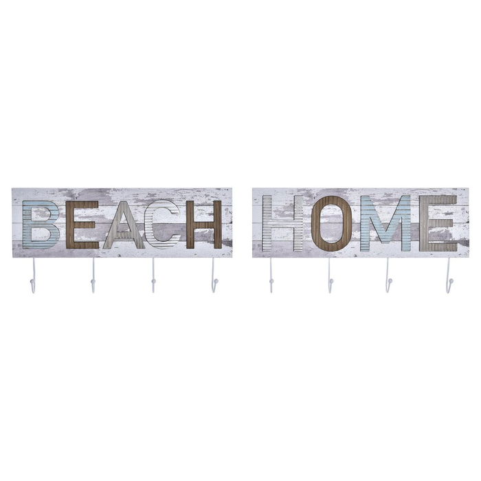 Portemanteau DKD Home Decor Bois Métal Plage 45 x 5 x 23 cm (2 Unités) Portemanteau DKD Home Decor Bois Métal Plage 45 x 5 x 23 cm (2 Unités)
