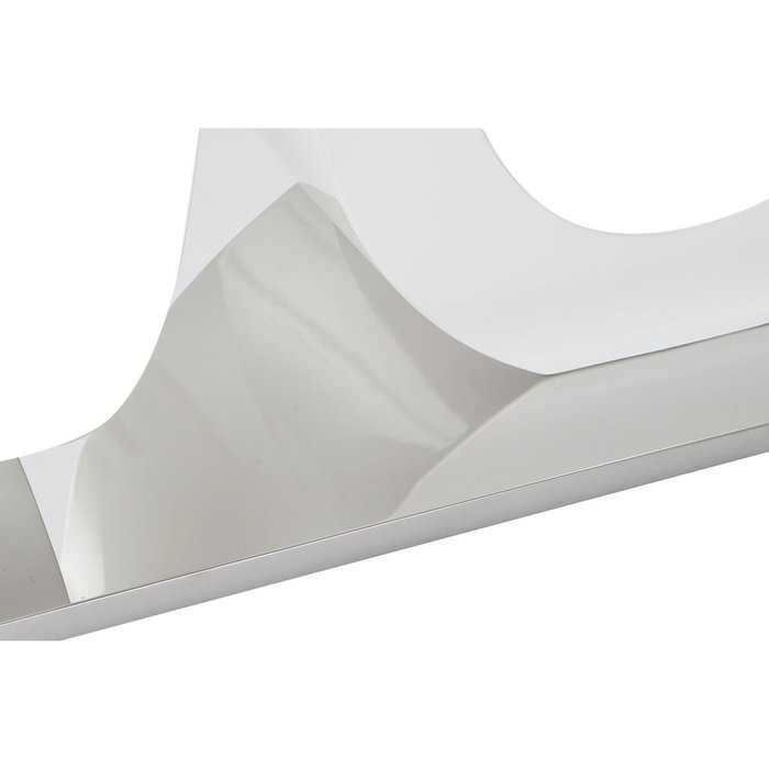 Table de Salle à Manger DKD Home Decor Verre Transparent Blanc Bois MDF (160 x 90 x 75 cm) Table de Salle à Manger DKD Home Decor Verre Transparent Blanc Bois MDF (160 x 90 x 75 cm)