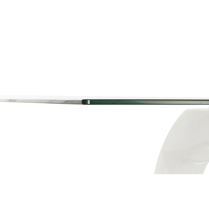 Table de Salle à Manger DKD Home Decor Verre Transparent Blanc Bois MDF (160 x 90 x 75 cm) Table de Salle à Manger DKD Home Decor Verre Transparent Blanc Bois MDF (160 x 90 x 75 cm)