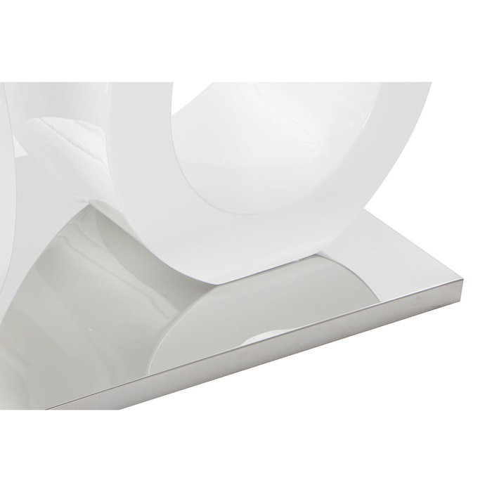 Table Basse DKD Home Decor Blanc Transparent Bois Verre Bois MDF 110 x 60 x 45 cm Table Basse DKD Home Decor Blanc Transparent Bois Verre Bois MDF 110 x 60 x 45 cm