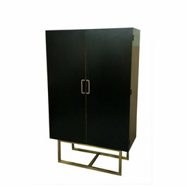 Armoire DKD Home Decor 110 x 50 x 180 cm Noir Métal Peuplier