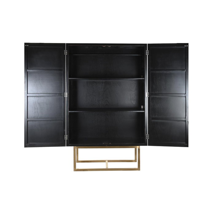 Armoire DKD Home Decor 110 x 50 x 180 cm Noir Métal Peuplier