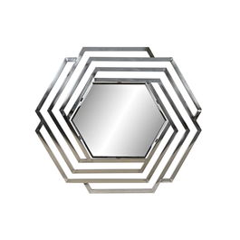 Miroir mural DKD Home Decor Verre Argenté Acier inoxydable Shabby Chic (71 x 2 x 81 cm)