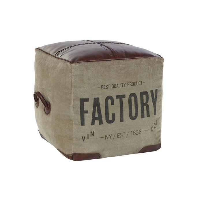 Repose-pied DKD Home Decor 46 x 40 x 40 cm Beige Marron Vintage Repose-pied DKD Home Decor 46 x 40 x 40 cm Beige Marron Vintage