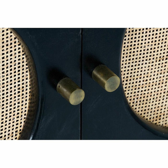 Buffet DKD Home Decor Noir Naturel Rotin Bois de manguier 150 x 40 x 65 cm Buffet DKD Home Decor Noir Naturel Rotin Bois de manguier 150 x 40 x 65 cm