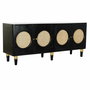 Buffet DKD Home Decor Noir Naturel Rotin Bois de manguier 150 x 40 x 65 cm
