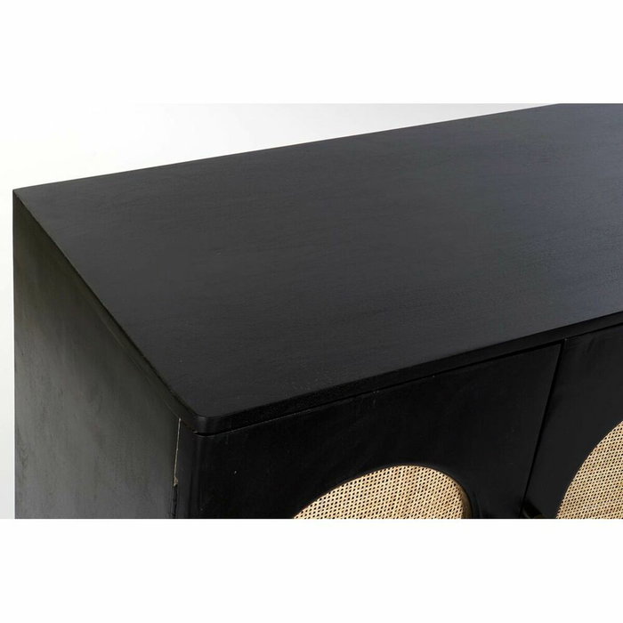 Buffet DKD Home Decor Noir Naturel Rotin Bois de manguier 150 x 40 x 65 cm Buffet DKD Home Decor Noir Naturel Rotin Bois de manguier 150 x 40 x 65 cm