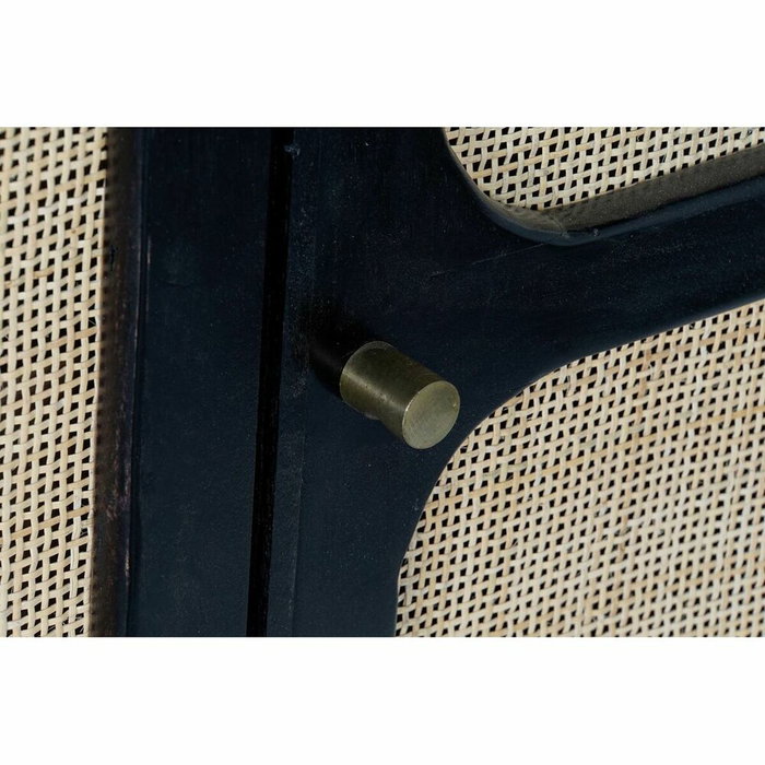 Buffet DKD Home Decor Noir Doré Naturel Rotin Bois de manguier 150 x 40 x 78 cm Buffet DKD Home Decor Noir Doré Naturel Rotin Bois de manguier 150 x 40 x 78 cm