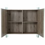 Buffet DKD Home Decor Naturel Verre trempé Bois MDF 120 x 44 x 120 cm