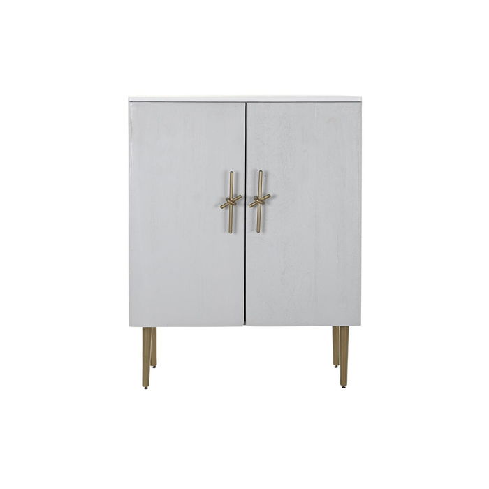 Armoire DKD Home Decor Blanc Doré Fer Bois de manguier 85 x 45 x 110 cm BAR