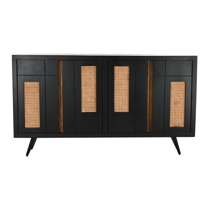 Buffet DKD Home Decor Noir Rotin Bois de manguier 160 x 40 x 90 cm