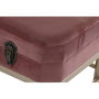Banquette DKD Home Decor Rose Doré Métal Velours (80 x 40 x 47 cm)