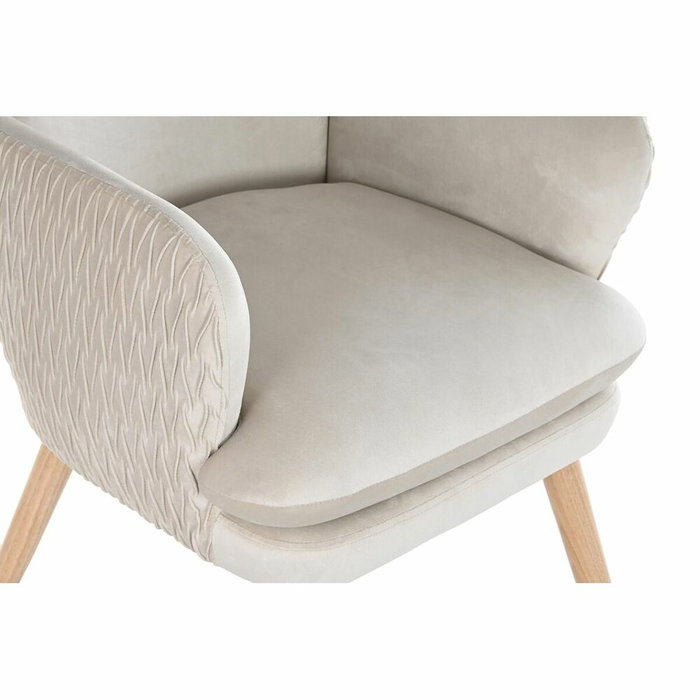 Siège DKD Home Decor Beige Naturel Polyester Bois 67 x 70 x 95 cm