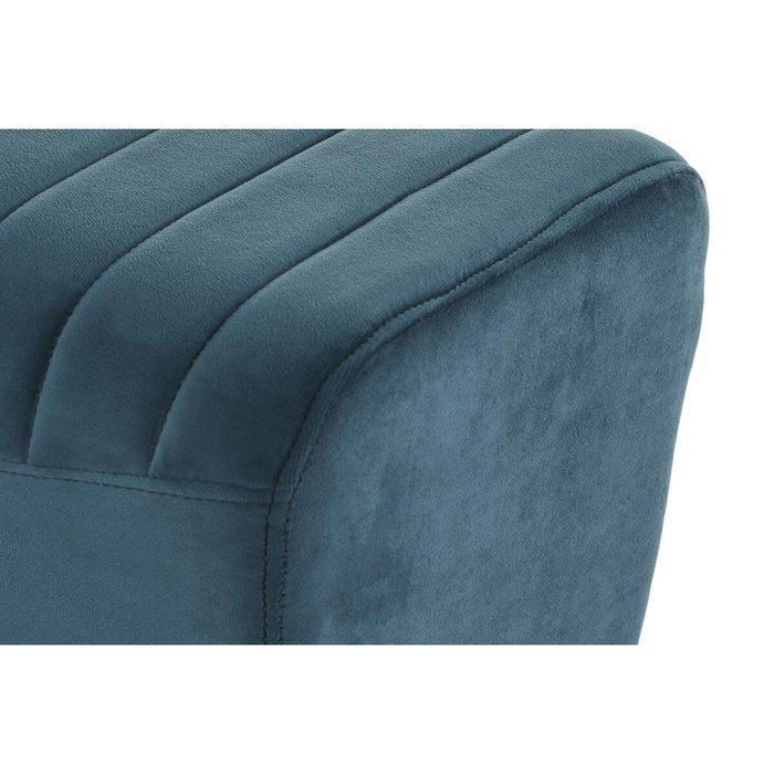 Banquette DKD Home Decor Turquoise Polyester Métal Aluminium 90 x 31 x 47 cm