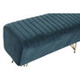 Banquette DKD Home Decor Turquoise Polyester Métal Aluminium 90 x 31 x 47 cm