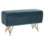 Banquette DKD Home Decor Turquoise Polyester Métal Aluminium 90 x 31 x 47 cm