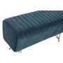 Banquette DKD Home Decor Turquoise Polyester Métal Aluminium 90 x 31 x 47 cm
