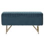 Banquette DKD Home Decor Turquoise Polyester Métal Aluminium 90 x 31 x 47 cm