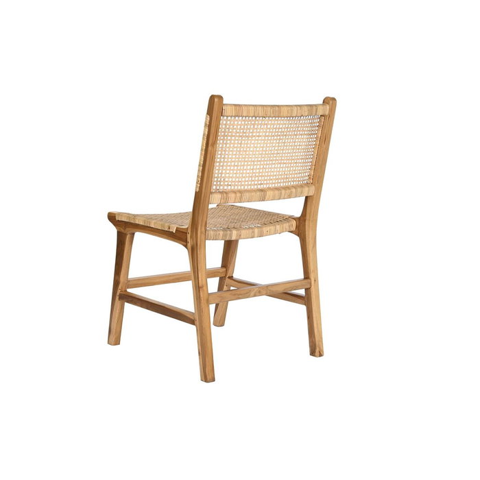 DKD Home Decor Chaise en Rotin et Teck Naturel Marron Clair