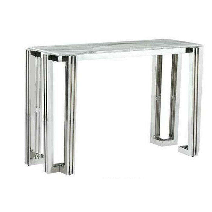 Meuble d'Entrée DKD Home Decor Blanc Argenté 120 x 45 x 78 cm Meuble d'Entrée DKD Home Decor Blanc Argenté 120 x 45 x 78 cm