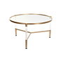 Table Basse DKD Home Decor Glamour Transparent Doré Acrylique Métal 87 x 87 x 50 cm